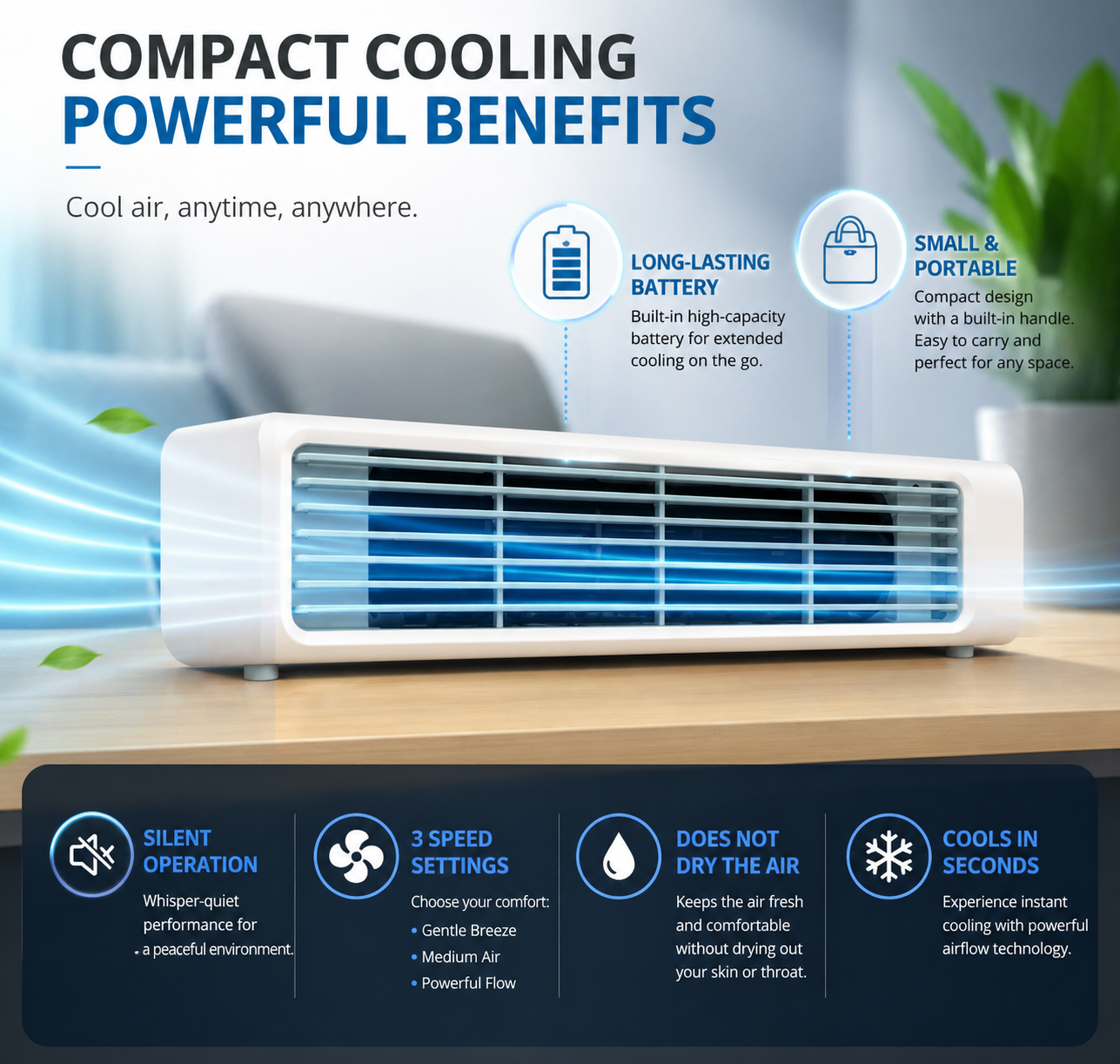 FlowMax Mini Portable Air Cooler — Make it part of your routine