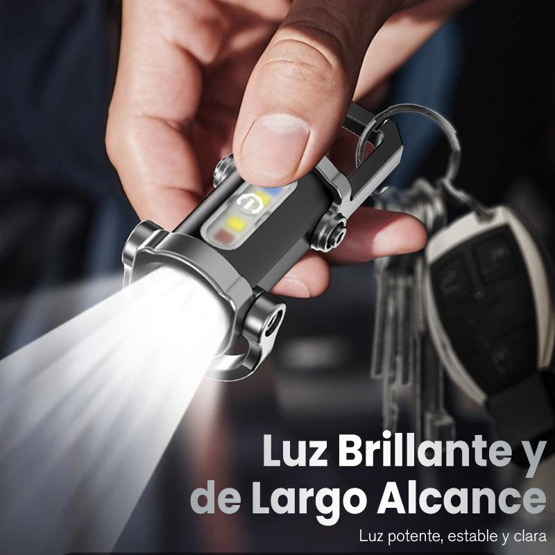Rechargeable LED & COB Keychain Flashlight — Ready for first use