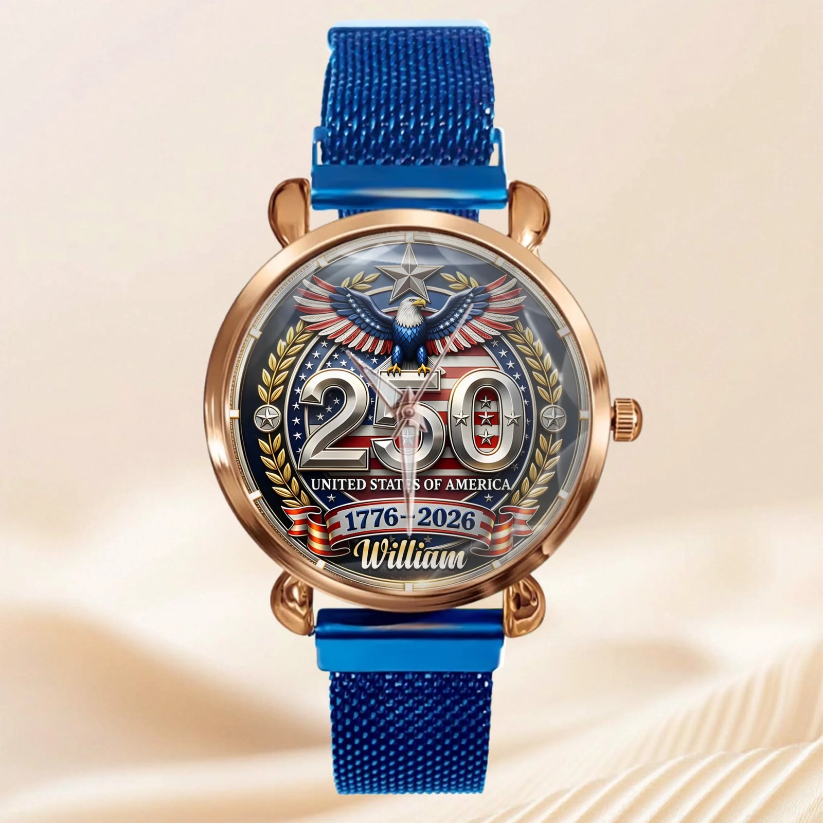 Constitution & Liberty Personalized Anniversary Watch — Ready for first use