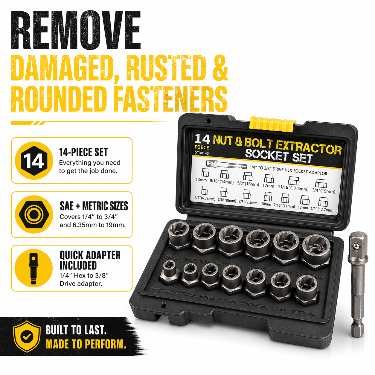 14-Piece Nut Extractor Socket Set — Choose your next upgrade