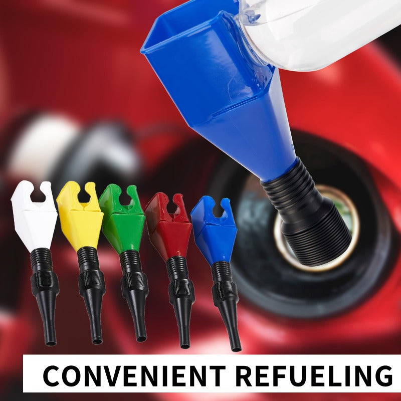 Flexible Wide-Mouth Funnel with Filter — Pour with more control and less juggling.