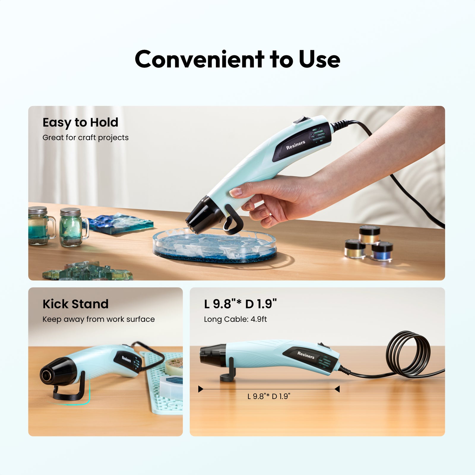 Resiners 350 W Mini Craft Heat Gun — Bring controlled heat to your craft bench.