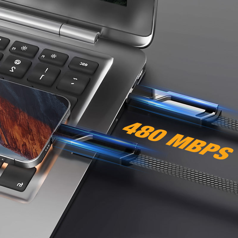 4-in-1 Charging & Data Cable — Ready for first use