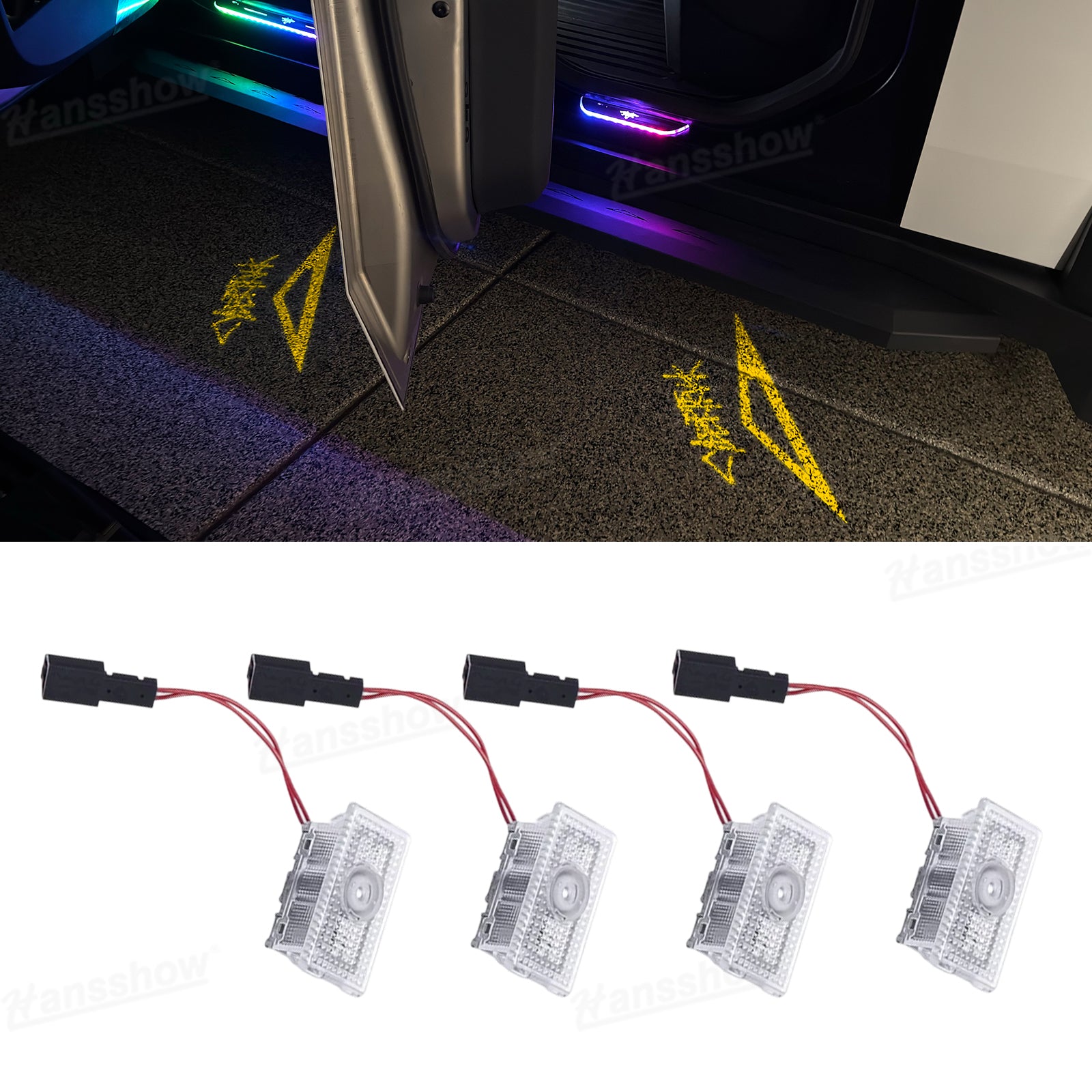 Cybertruck 64-Color App-Controlled Puddle Lights — Make your welcome light your own.
