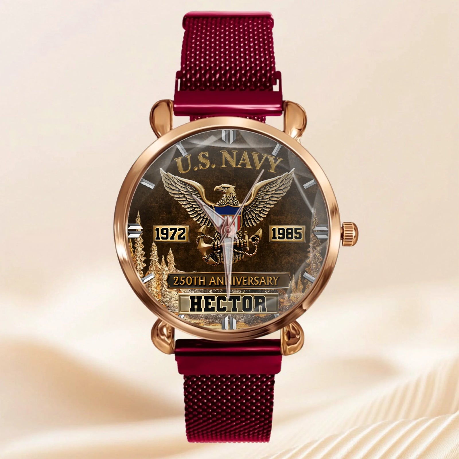 America 250th Anniversary Personalized Veteran Watch — Ready for first use