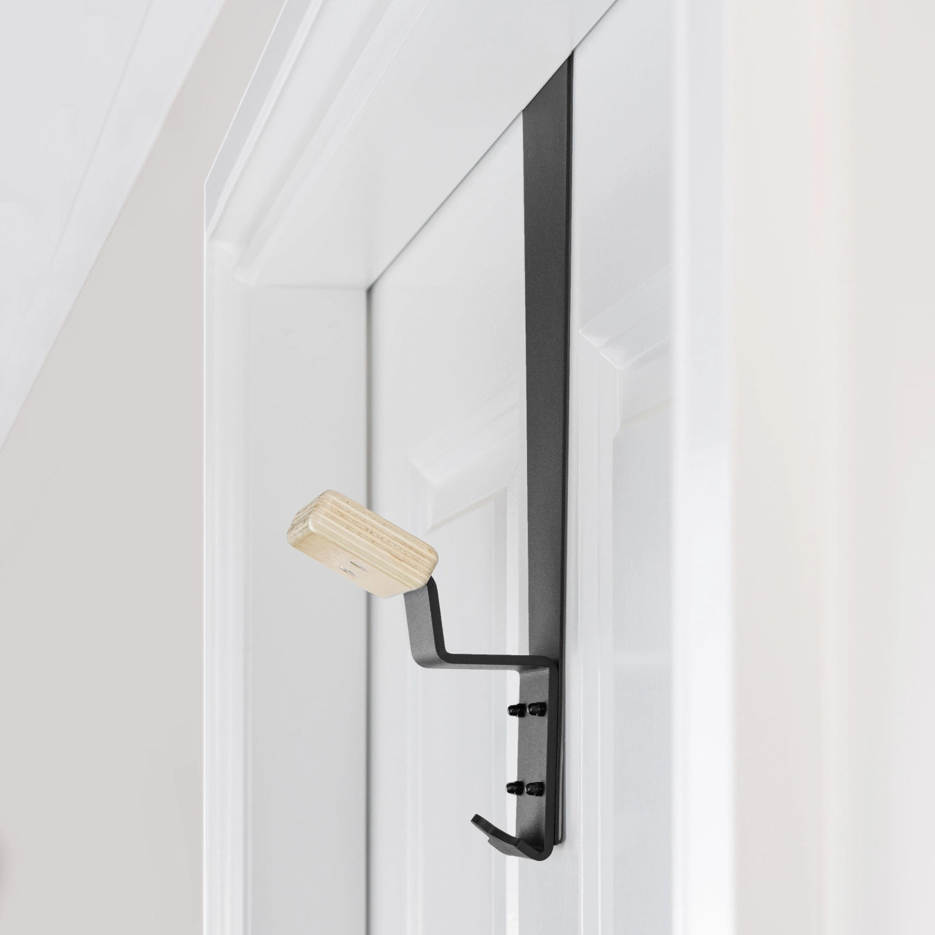 Over-Door Motorcycle Helmet Rack — Black — The details that make the difference
