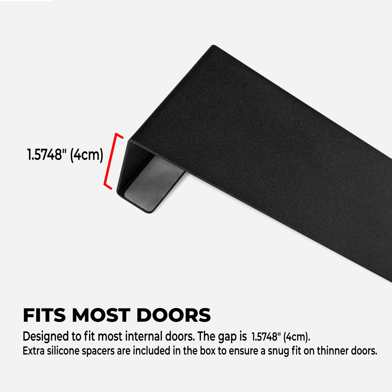 Over-Door Motorcycle Helmet Rack — Black — Ready for first use