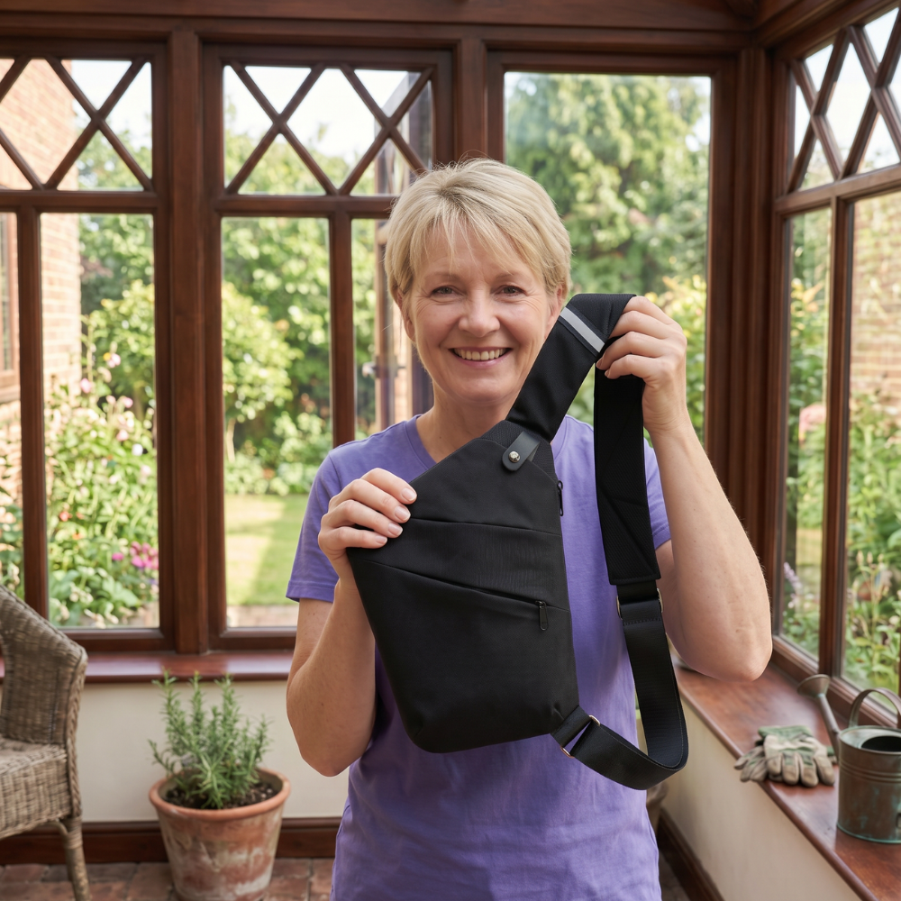 The Slim Carry 3 Crossbody Bag — RFID-lined rear pocket