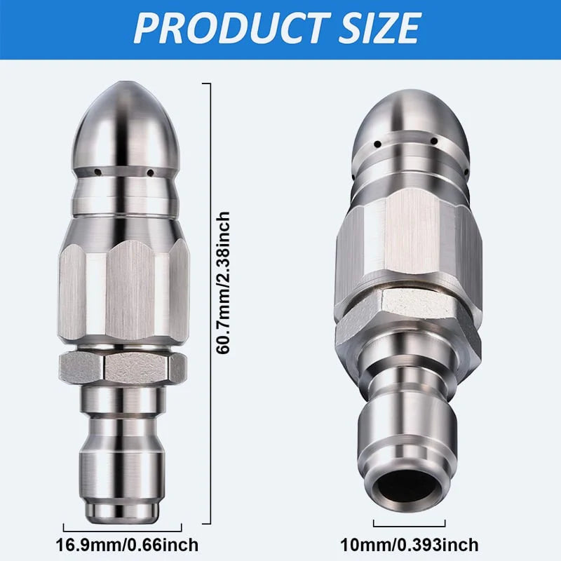 Quick-Connect Stainless Sewer Jet Nozzle — Choose your next upgrade