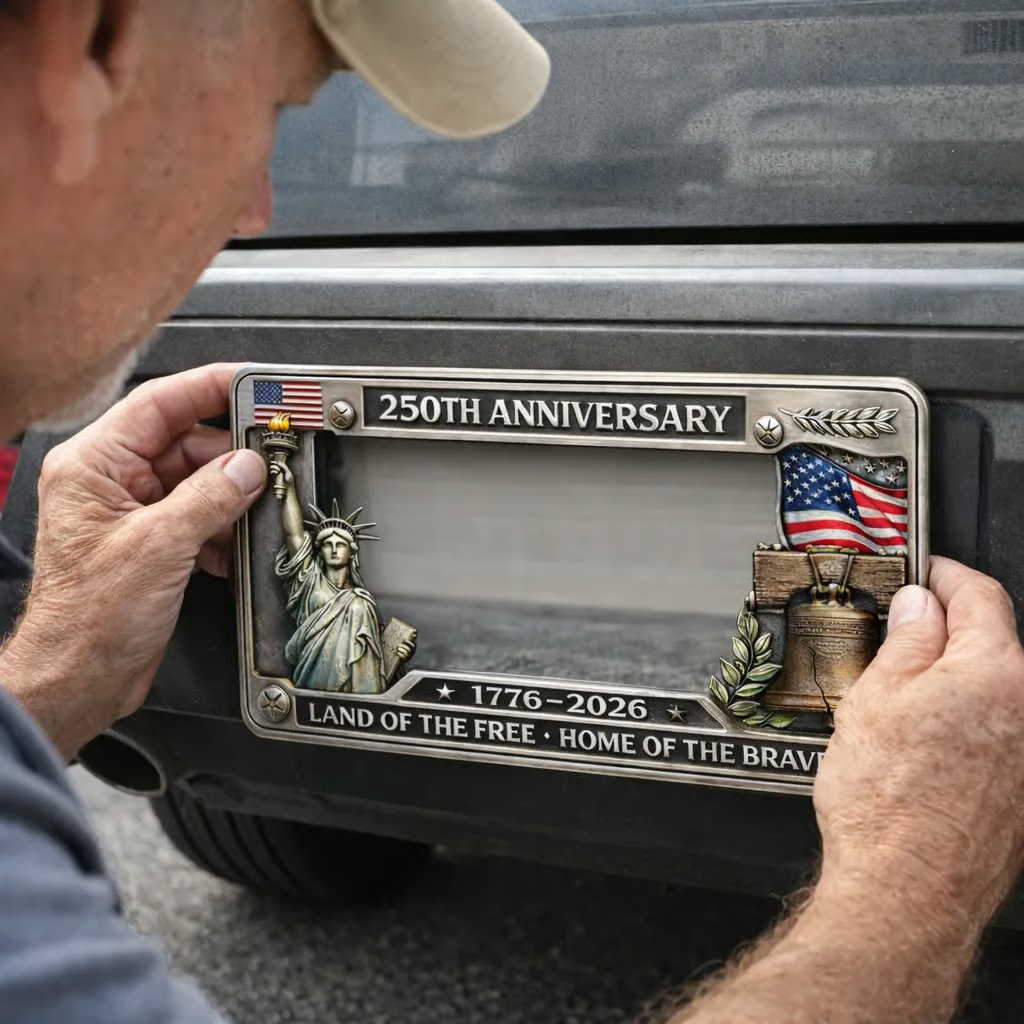 America 250th Anniversary License Plate Frame — The details that make the difference