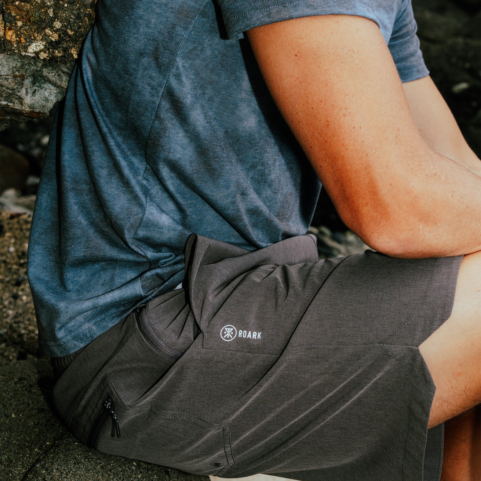 Serrano 7-Inch Active Stretch Shorts — Charcoal Heather — One pair for training, travel and downtime.